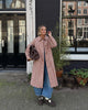 Women Red Plaid Long Trench Coat Casual Lapel Single Breasted Full Sleeve Windbreaker Jacket Y2k Autumn Lady Streetwear