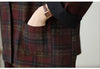 Checkered Blazer Suit For Women Spring And Autumn Korean Version Two-Piece Set Jacket Loose Harem Pants Oversized w1435