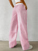 Women's Casual Striped Woven Wide Leg Pants Fall Winter Casual Stylish Full Length Trousers Y2K Clothes Streetwear