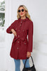 Spring Autumn Hooded Water-repellent Jacket with Belt Thin Casual Loose Trench Coat Women Windbreaker