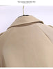 Women's Trench Coats Spring Autumn Mid-length Slim Outerwear Double-breasted Belt Long Sleeves Windbreaker