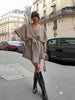 Shawl Collar Lace Up Trench Coats For Women Spring Chic Long Sleeve Windbreaker Jacket Lady High Street Outerwear
