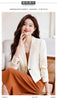 short blazer for women single breasted long sleeve autumn elegant office clothes black white pink