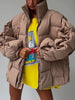 Winter Jackets for Women Thick Warm Loose Quilted Jacket Female Interchange High Street Green Baggy Puffer Coat
