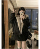 Double Sided Winter Coat Women Clothing Imitation Mink Fur Fur Hooded Cotton Jacket Female Warm Plush Cotton-padded Outerwea