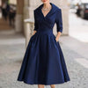 Women's Dress V-neck Waist-hugging Makes You Look Slim And Elegant Long Sleeves Maxi Prom Dresses For Women