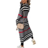 Print Long Cardigan For Women Autumn Winter Clothes Knit Loose Outerwear Soft Sweater Coat Streetwear Cover Up