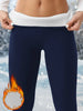 High Waisted Fleece-Lined Leggings for Women，Thick Soft Tummy Control Workout Running Yoga Thermal Warm Pants for Cold Winter