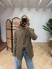 Diagonal Buckle Stand Collar Loane Taupe Asymmetrical Plaid Blazers Spring Casual Coats Vintage Woman's Outerwear Clothing