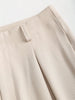 Women's Elegant Jacquard Pleating Wide-Leg Pants Office/Commuting Solid Color Loose Casual Suit Pants, Autumn/Winter