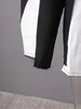 Women Black Irregular Color-block Big Size Blazer Lapel Long Sleeve Jacket Tide Spring Autumn 1DF308001