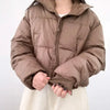 Winter Clothing Parkas Women's Outwear Short Coats Korean Rhinestone Coat Ladies Thickened Warm Cotton Puffer Jackets