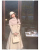 Winter Long Wool & Blends Coat for Women Chic Elegant Womans Clothing Skirted Woolen Overcoat
