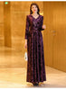 Spring Autumn Elegant Chic Long Sleeve Dresses Women's Slim Long Oversize 4XL Velvet Bronzing Dresses