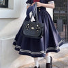 Japanese Sweet Lolita Style Women Dress Cute Bow Puff Sleeve Cosplay Patchwork Dresses Kawaii Girl Y2k Robe Vestido