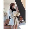 Off Shoulder Pullover Women Long Sweater Dress Autumn Elegant Knitted Long Sleeve Loose Casual Solid Tops Sweet Knitwear