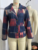 Vestes Femmes Plaid Print Women's Suit Collar Retro Warm Jacket Autumn Winter Versatile Spliced Button Suit Ropa Formal Mujer