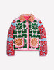 Cute Floral Printed Quilted Cotton Padded Jacket With Detachable Hooded Women Thick Oversized Coat Warm Winter Girl‘s Outerwear