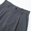 Women's High Waist Striped Straight Leg Pants Vintage Zipper Loose Solid Color Pants Office Casual Women's Pant