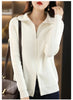 Autumn Winter Long Sleeved Knitted Cardigan Woman Zipper Casual Knitting Sweater Jacket Female Knitwear Top