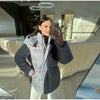 Chic Women Print Hooded Padded Jacket Oversized Zip Up Long Sleeve Warm Winter Coat Casual Daily Ladies Quilted Cotton Outerwear