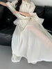 Loose Minimalist Elegant Dresses For Women High Neck Half Sleeves Patchwork Folds Elegant Dress Female Clothing