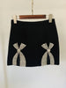 High Street Designer Runway Suit Set Women's Diamonds Beaded Short Blazer Skirt Suit