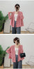 Versatile Pleated Jacket For Women Spring Long Sleeves Solid Color Cardigan Female Casual Coats 2DB1618