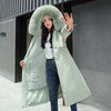 Winter Jacket Women's Parkas Thick Warm Fur Lining Long Parka Female Hooded Fleece Padded Coat Distachable Outwear 5XL