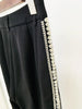 High Street Designer Trousers Women's Diamonds Crystal Beaded Straight Long Pants