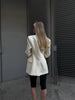 Women's Autumn Winter Slim Waist Chic Blazer Coats Office Ladies Double Breasted Suits Jacket Women Clothing