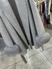 Natural Fox Fur Thick Double-sided Wool Coat Female Short Autumn Winter Loose Lace-up Woolen Coats Women Overcoats