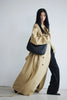Spring Autumn Oversized Khaki Extra Long Trench Coat for Women Raglan Sleeve Sashes Double Breasted Clothes Overcoat