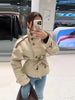 Women's Trench Coat Double Breasted Stand Collar Epaulet Lace Up Long Windbreaker Office Lady Autumn Winter Solid Slim Outerwear