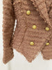 High Street A/W Designer Jacket Women's Classic Lion Buttons Tassel Fringed Tweed Blazer