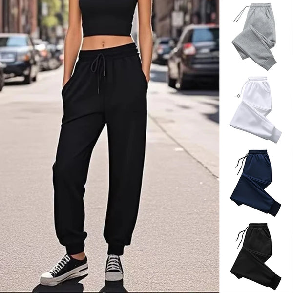 Pure Color Sweatpants for Women All Season Daily Casual Sporty Jogger Pants Women's Home Outdoor Comfort Trousers