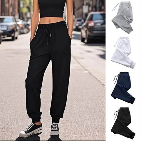 Pure Color Sweatpants for Women All Season Daily Casual Sporty Jogger Pants Women's Home Outdoor Comfort Trousers