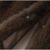 Brown Faux Fur Thicken Coat Women Lapel Long Sleeve Warm Winter Jacket Lady Chic Snap Button High Street Elegant Outerwear