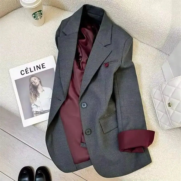 Autumn High-Quality Blazer Jacket Women Long Sleeve Casual All-Match Comfortable Ladies Suit Outerwear Tops Lazy