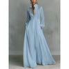 Single Breasted Ladies Pocket Dresses Elegant Stand Collar Long Sleeve Party Dress, Women Spring Solid Casual Dresses
