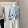 Korean Sweet Lace Patchwork Knitted Cardigan Women Spring Autumn Y2K Harajuku Lace-Up Sweater Coat Short Kawaii O-Neck Knitwear