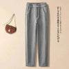 Woolen Herringbone Harem Pencil Elastic High Waist Korean Women's Pants Casual Office Lady Trousers Suit Pants For Women