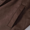 Vintage Solid Suede Skirt Two Piece Set Women Stand Collar Full Sleeve Zipper Jacket Mini Skirts Autumn Lady Streetwear