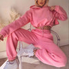 Fall Winter Women's Hoodies Two Piece Set - Oversized Hoodie Sweatpants Sportswear Suit Casual Sweatshirt Trouser Set