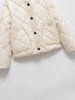Spring women's vintage crewneck quilted cotton-padded loose version of quilted casual jacket