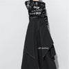 Korean Woman Pants Black Loose False Two-piece Wide Legs Pants Ladies Casual Streetwear Hurajuku Trousers Ladies