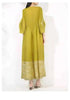 Women's Dress With Flower Ruffles Sleeves Round Neck Loose Big Size Long Dresses 2DB1142