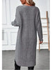 Womens Long Knitted Sweater Dress Autumn Winter Warm Fur Jumpers Casual Solid Loose Knit Midi Dress Lady Work Pullovers