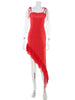 Camisoles Solid Sheath Elegant Women Dresses Irregular Hem Party Sexy Club Outifts Female Bodycon Fitness Robes