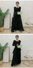 Ruffle Edge Maxi Pleated Dress For Women Round Neck Long Sleeves Solid Color Stitching Belt Dresses 2DA9911